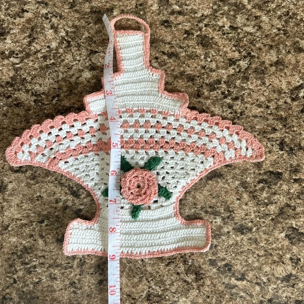Vintage Crochet Doilie Potholder Hot Pad Kitchen Granny‎ Core Cottage Core